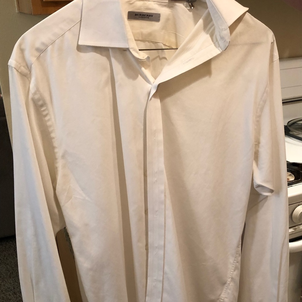 Burberry London white button shirt